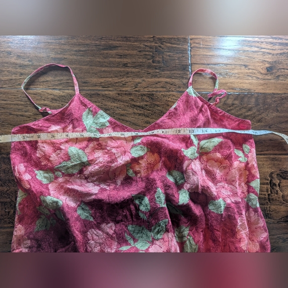 August Silk Intimates Floral Slip Dress Nightgown Size Large - Picture 4 of 5